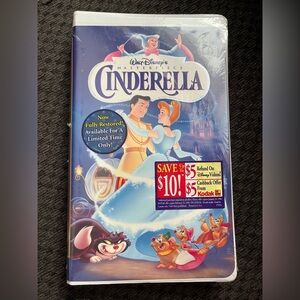 Disney White Home Video Media Case with Blue Seal Accents